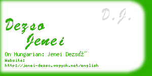 dezso jenei business card